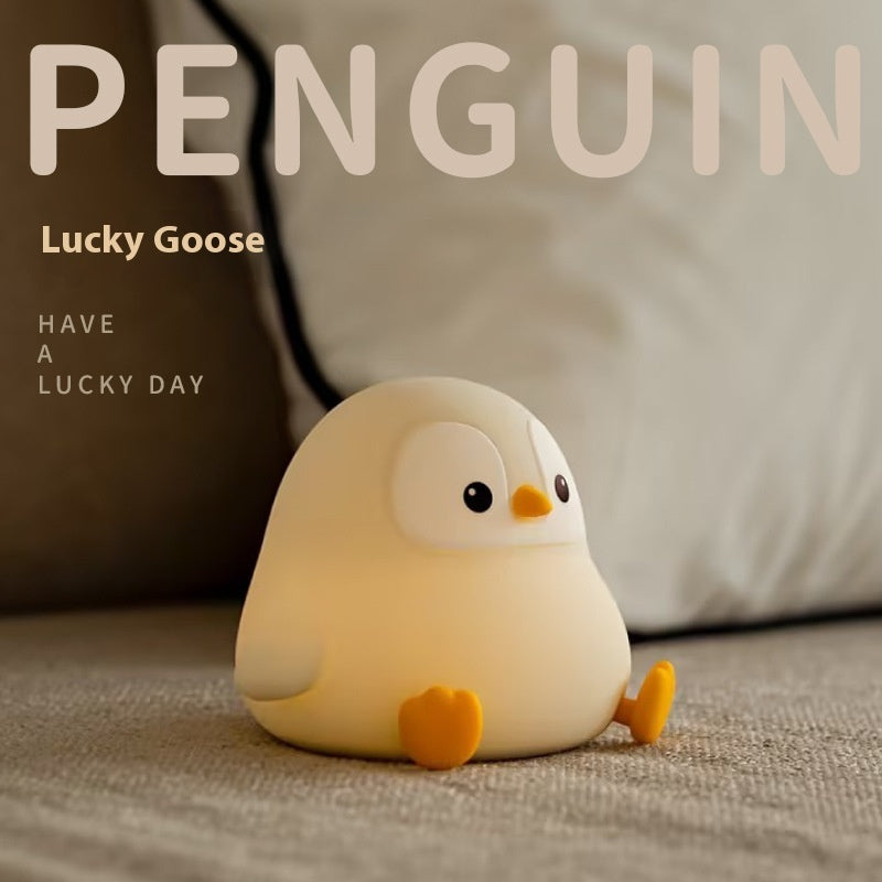 Penguin Night Lamp - Soft Silicone LED Light | Squiloo