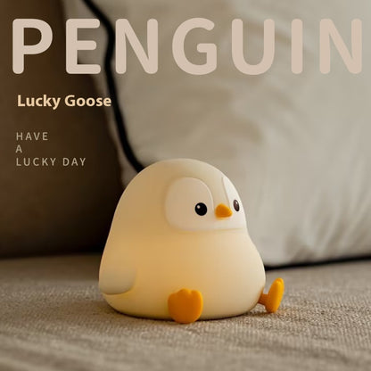 Penguin Night Lamp - Soft Silicone LED Light | Squiloo