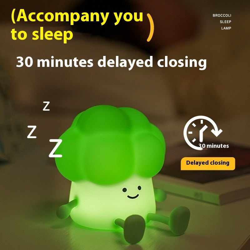 Broccoli Night Lamp - Soft Silicone LED Light | Squiloo