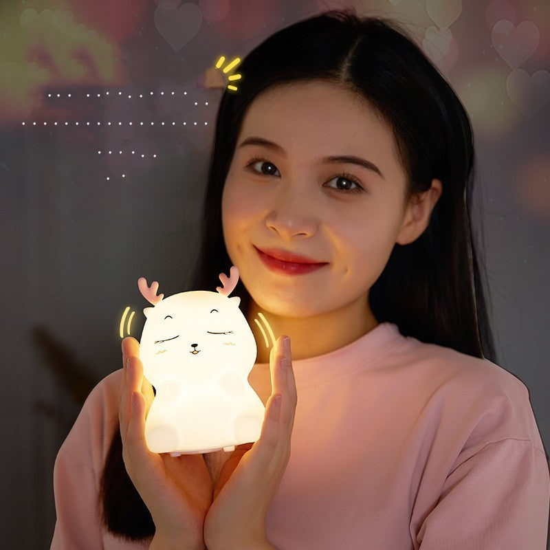 Deer Night Lamp - Soft Silicone LED Light | Squiloo