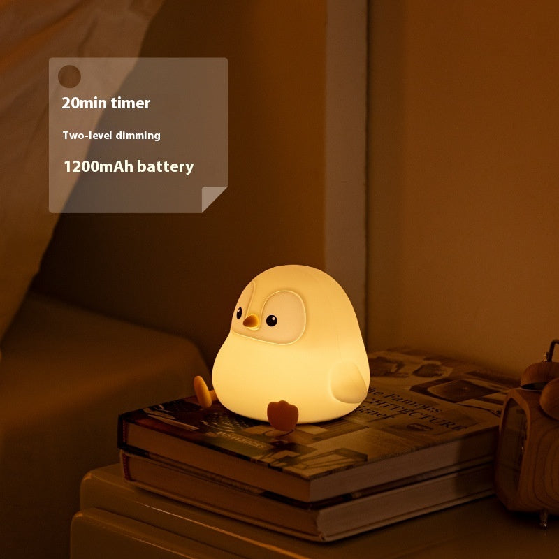 Penguin Night Lamp - Soft Silicone LED Light | Squiloo