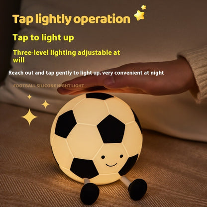 Football Night Lamp - Soft Silicone LED Light | Squiloo