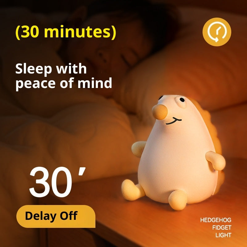 Hedgehog Night Lamp - Soft Silicone LED Light | Squiloo