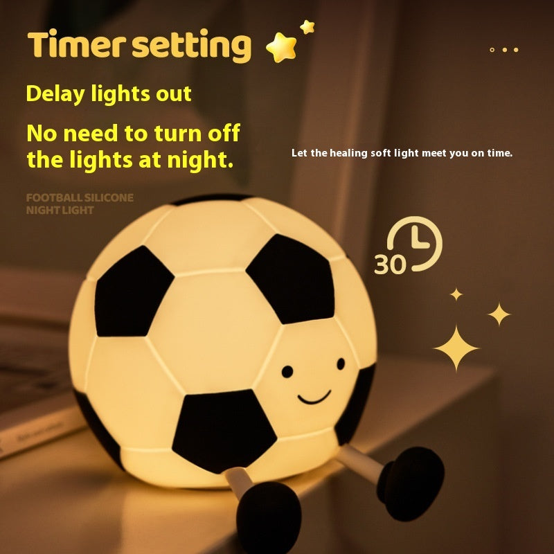 Football Night Lamp - Soft Silicone LED Light | Squiloo
