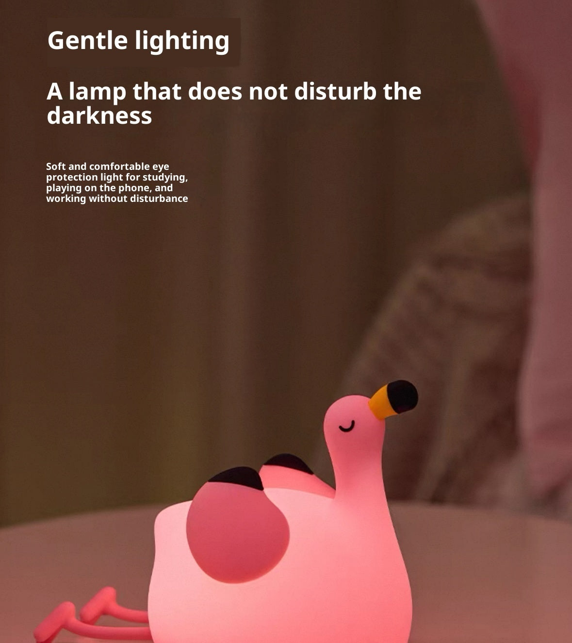 Flamingo Night Lamp - Soft Silicone LED Light | Squiloo
