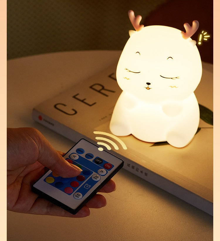 Deer Night Lamp - Soft Silicone LED Light | Squiloo