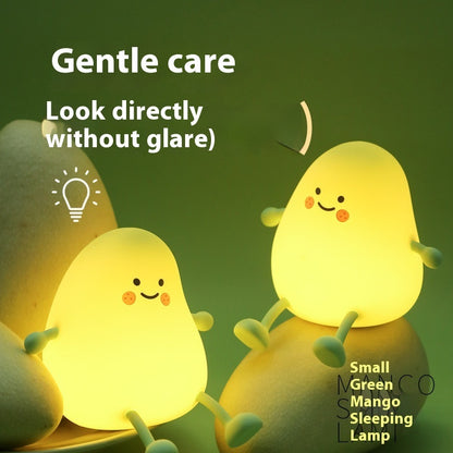 Mango Night Lamp - Soft Silicone LED Light | Squiloo