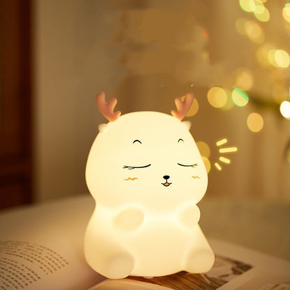 Deer Night Lamp - Soft Silicone LED Light | Squiloo