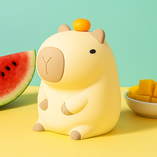 Capybara Night Lamp - Soft Silicone LED Light | Squiloo