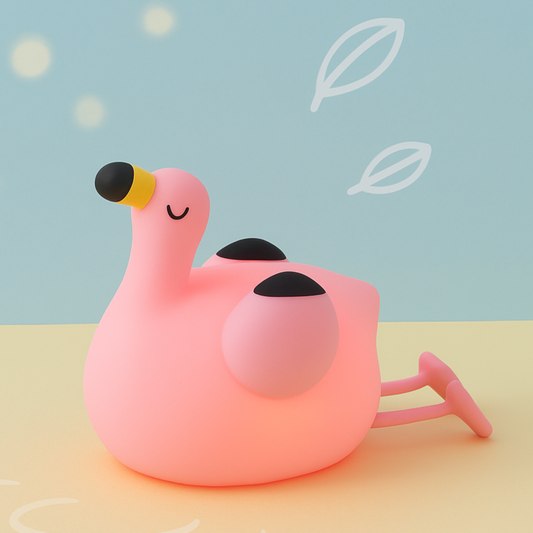 Flamingo Night Lamp - Soft Silicone LED Light | Squiloo