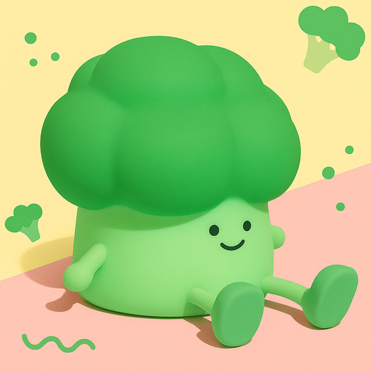 Broccoli Night Lamp - Soft Silicone LED Light | Squiloo