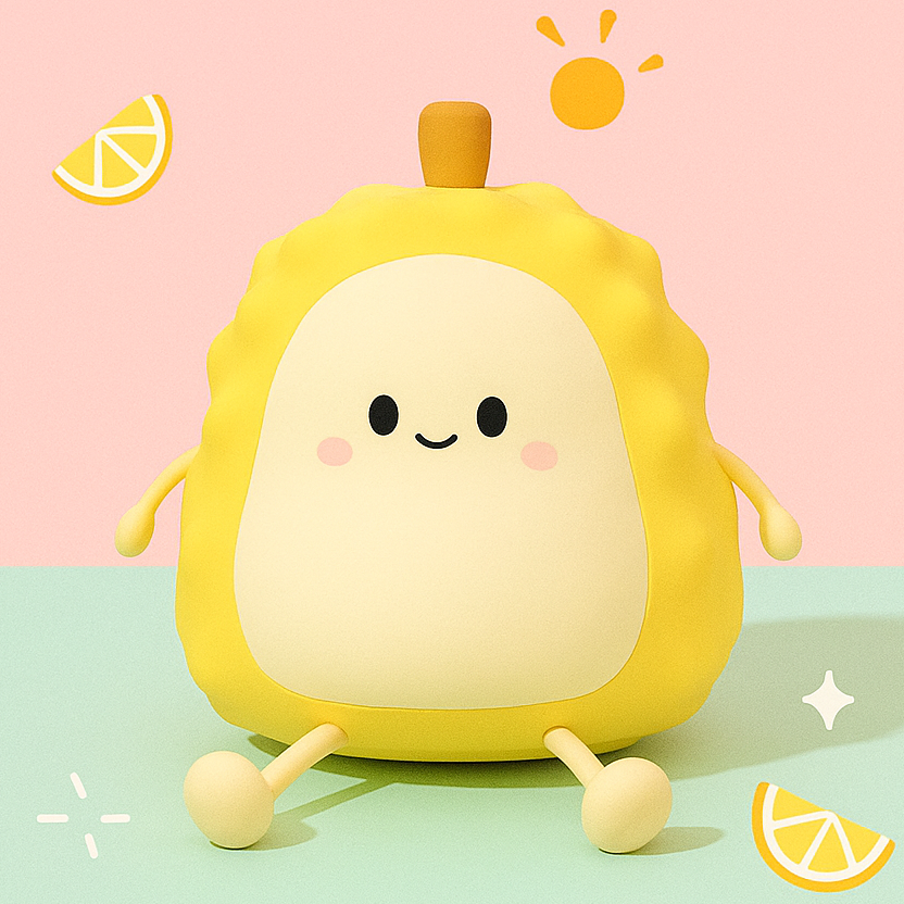 Durian Night Lamp - Soft Silicone LED Light | Squiloo
