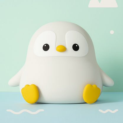 Penguin Night Lamp - Soft Silicone LED Light | Squiloo