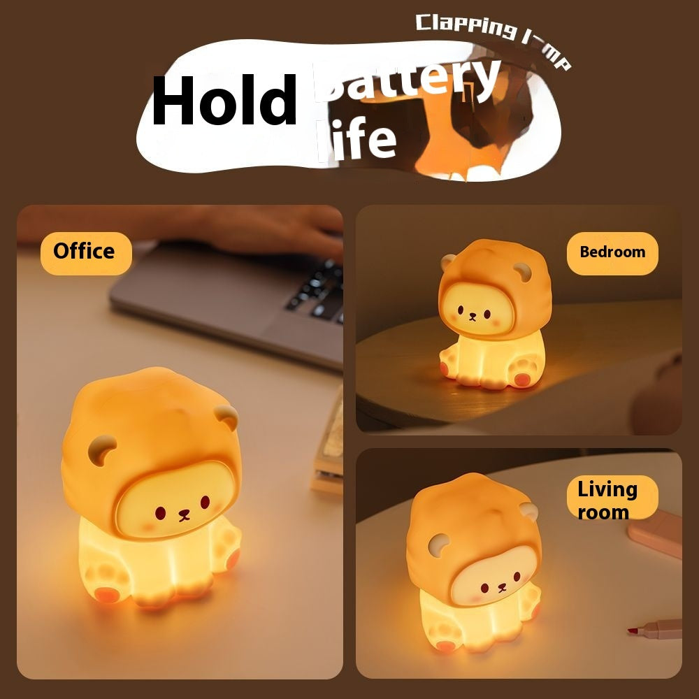 Lion Night Lamp - Soft Silicone LED Light | Squiloo