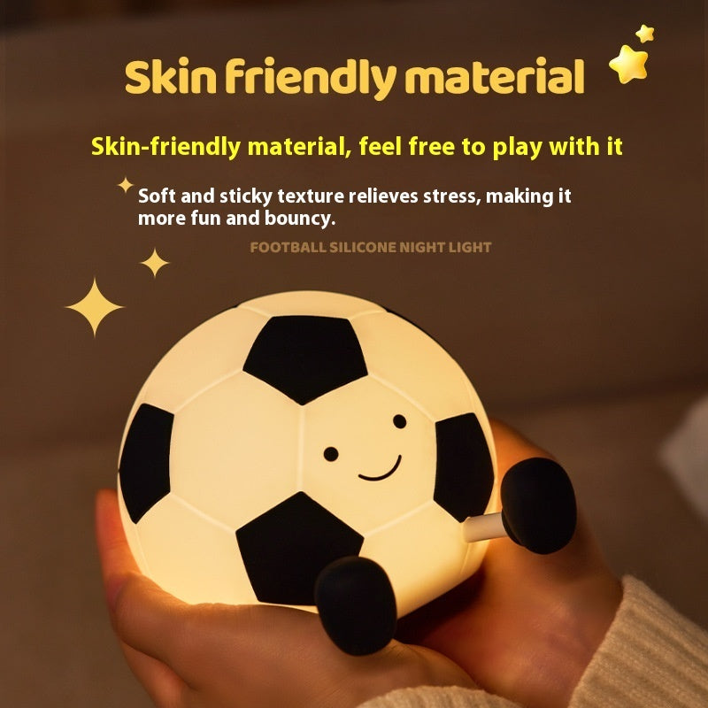 Football Night Lamp - Soft Silicone LED Light | Squiloo
