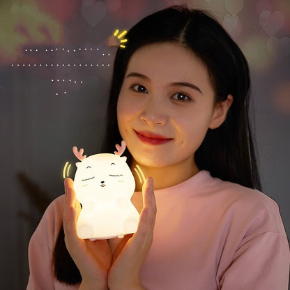 Deer Night Lamp - Soft Silicone LED Light | Squiloo